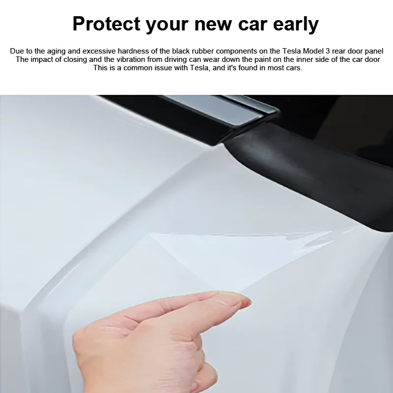 For Tesla Model Y Juniper Model 3 Highland Rear Door Interior Anti Scratch TPU  Protective Film Invisible Car Clothing