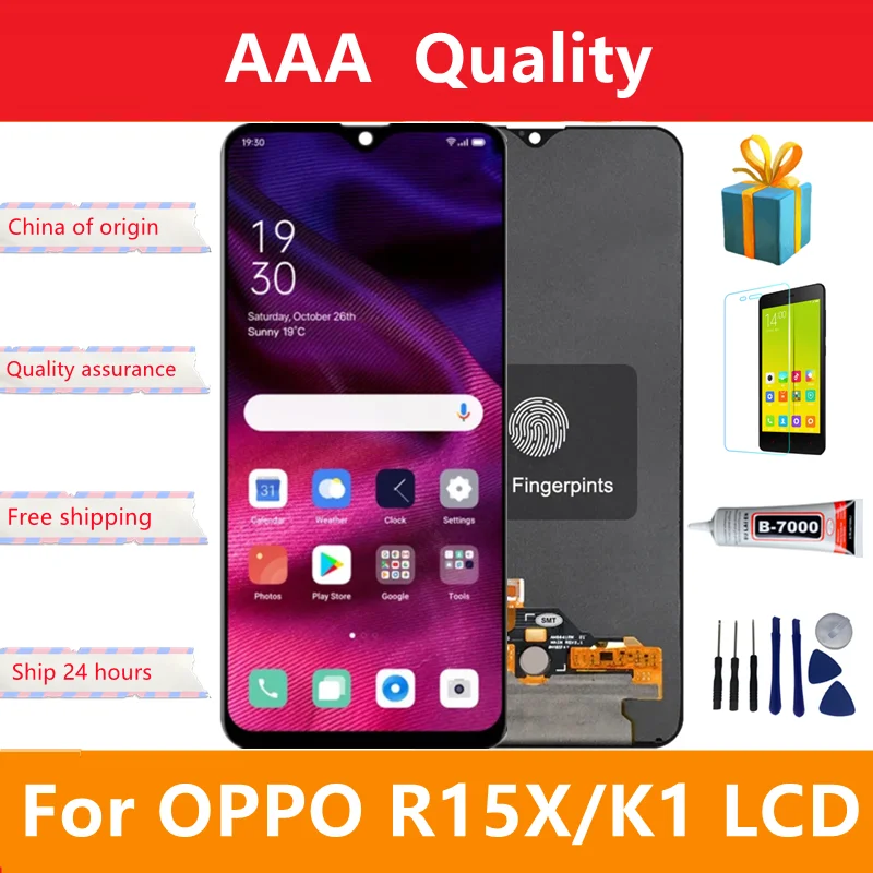 

Super AMOLED/TFT 6.4 inch For Oppo R15x PBCM10 PBCT10 LCD Display Touch Screen Digitizer AssemblyFor Oppo K1 LCD PBCM30