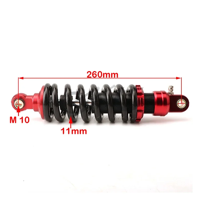 Amortiguador trasero de 260mm y 280mm para motocicleta, suspensión adecuada para Pit Bike, Dirt Bike, compatible con Apollo, KTM, Kawasaki, CRF