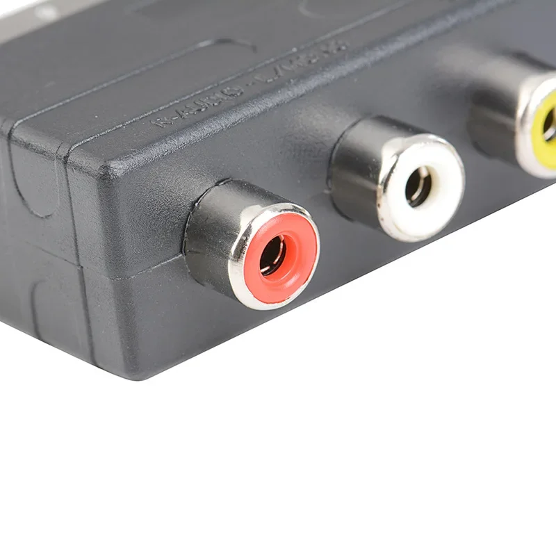 Composiet Rca Svhs Av Tv Audio Converter Rgb Scart Naar 3 Rca S-Video Adapter Voor Video Dvd Recorder tv Televisie Projector