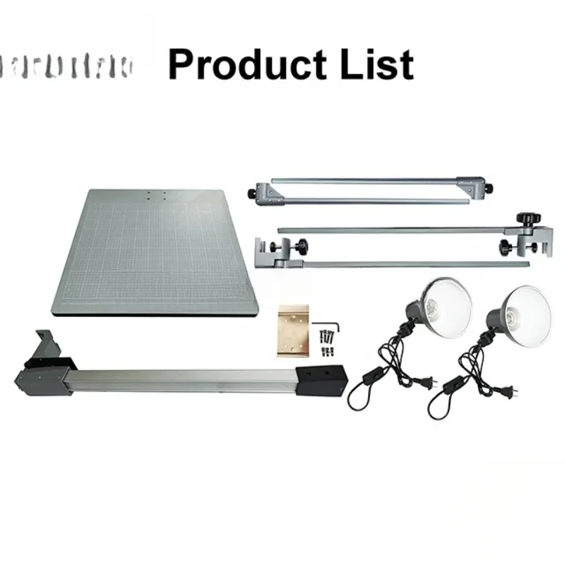 QIHE QH-L1070 AdjusCopy Stand with 60x60cm Baseboard for Photo Reproduction Document Negative Copying