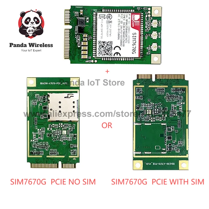 SIMCom SIM7670G MINI PCIE MNGV/LNGV With/Without SIM Card Slot Multi-Band Cat-M Cat-NB GPRS/EDGE NB-IoT Compatible with A7670G