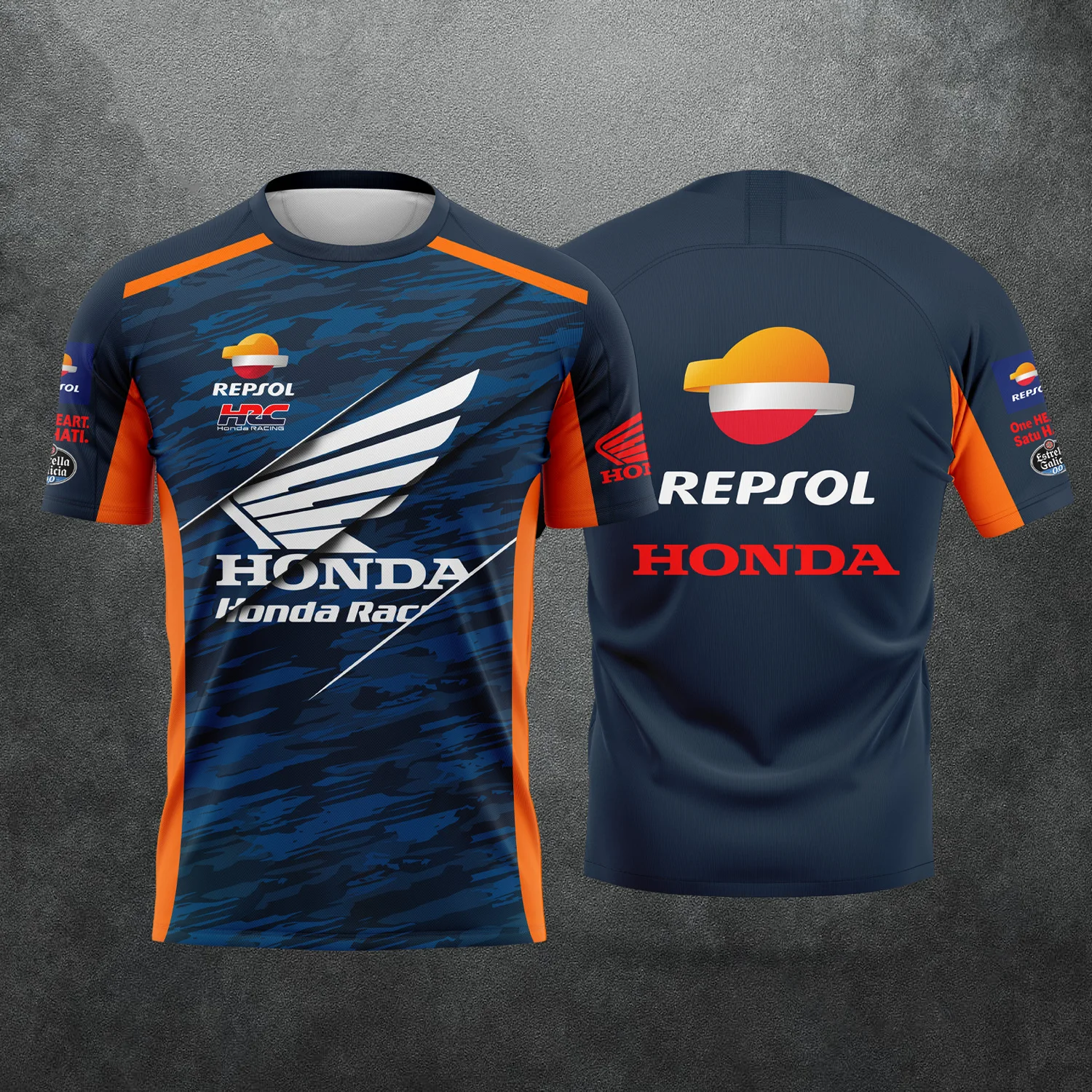Camiseta de Carreras Repsol Honda 2026 para Hombre, Ropa Deportiva de Verano para Motociclistas, Manga Corta, Ligera para Exteriores