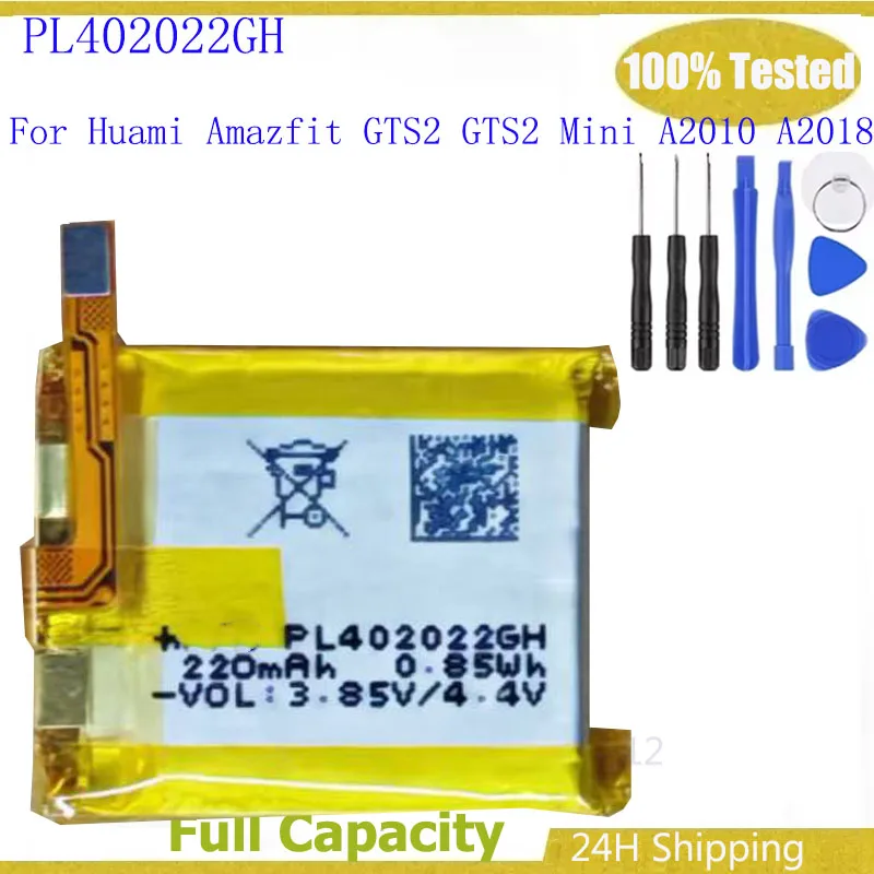 PL402022GH For Huami Amazfit GTS2 GTS 2 Mini A2010 A2018 Smart Watch Capacity Batteries Bateria + Tools