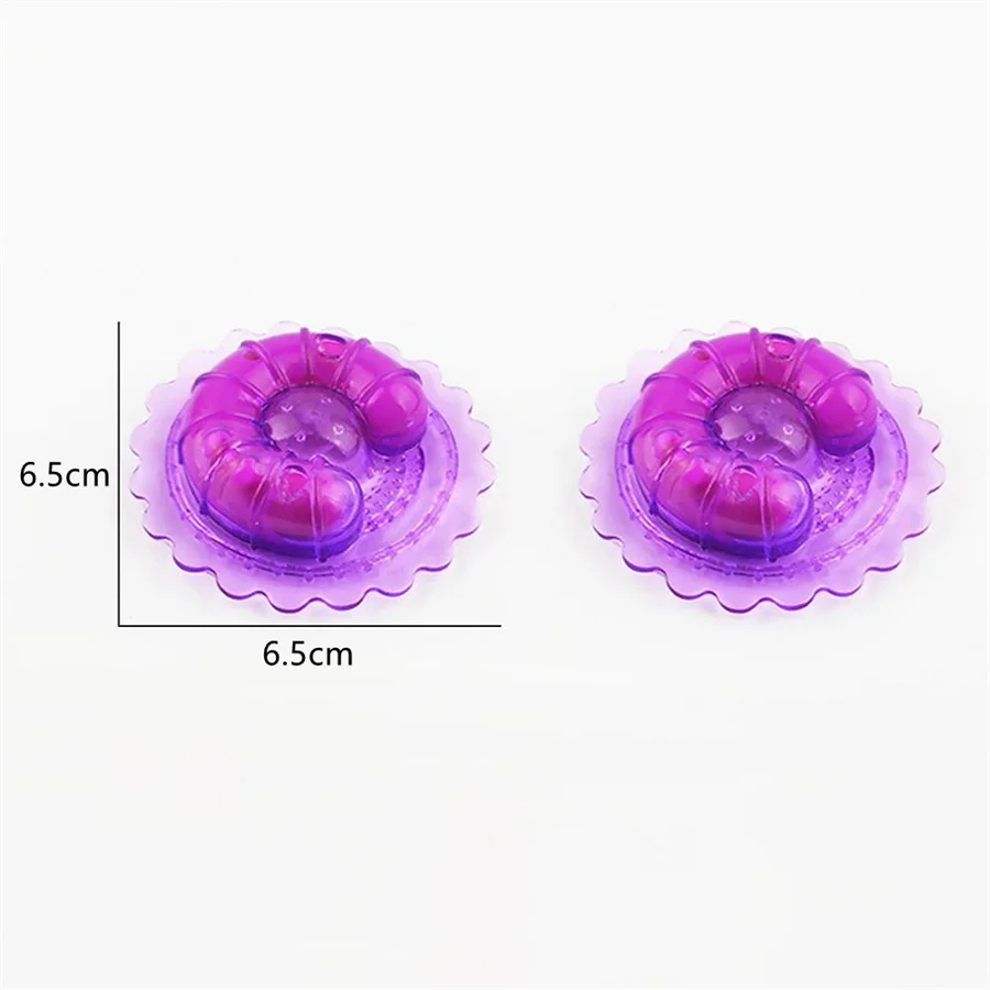 2Pcs Nipple Sticker Vibrators Breast Sucker Clips Nipple Clamps Vibrators G-spot Stimulation Breast Massage Sex Toys For Women