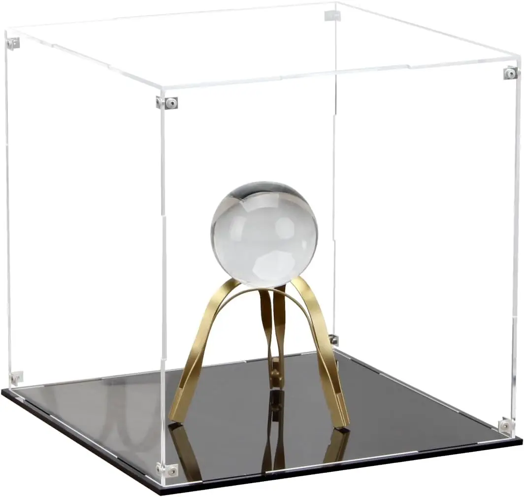 

11 Inch Acrylic Display Case for Collectibles, Clear Cube Box to Showcase Action Figures, Dolls, Toys & Sports Souvenirs