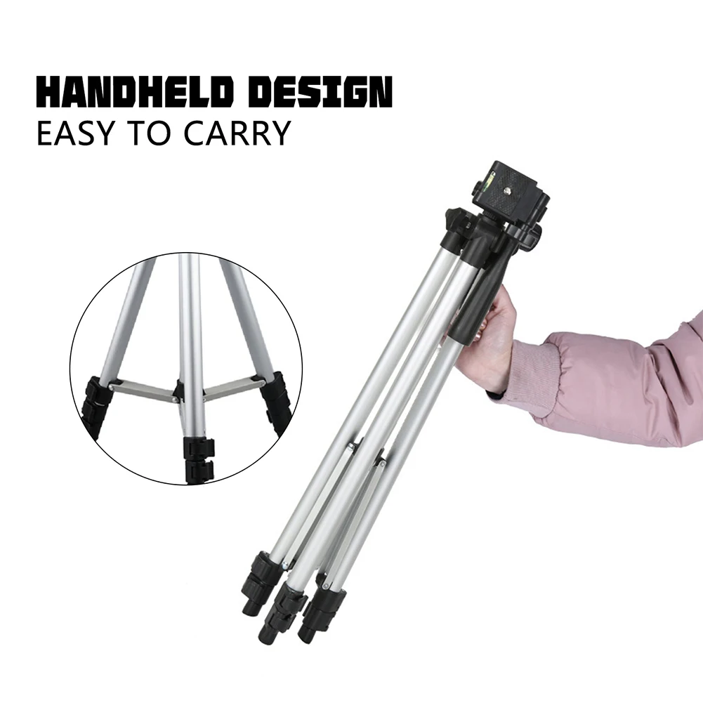 Adjustable Laser Level Tripod Stand with Thicken Bracket - Durable Aluminum Alloy (90 characters)