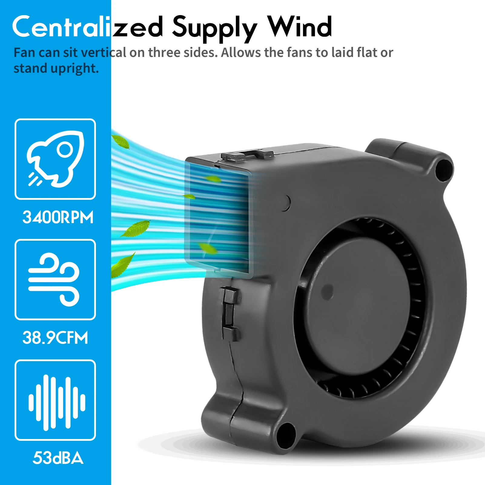 SXDOadvocate-Ventilateur Radial 5015S pour Refroidissement d'Imprimante 3D, Impression, Touriste, Roulement à Billes, 2 Broches, 50mm, 12V, 50x50x15mm, 2 Pièces
