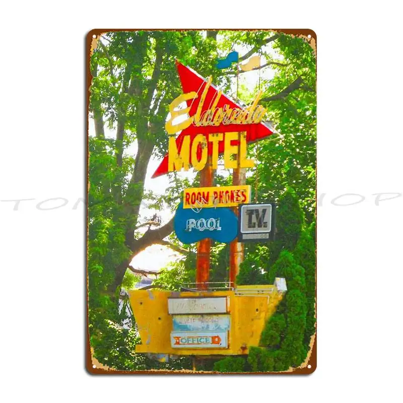 Eldorado Motel Metal Plaque Bar Personalized Party Club Character Tin Sign Poster