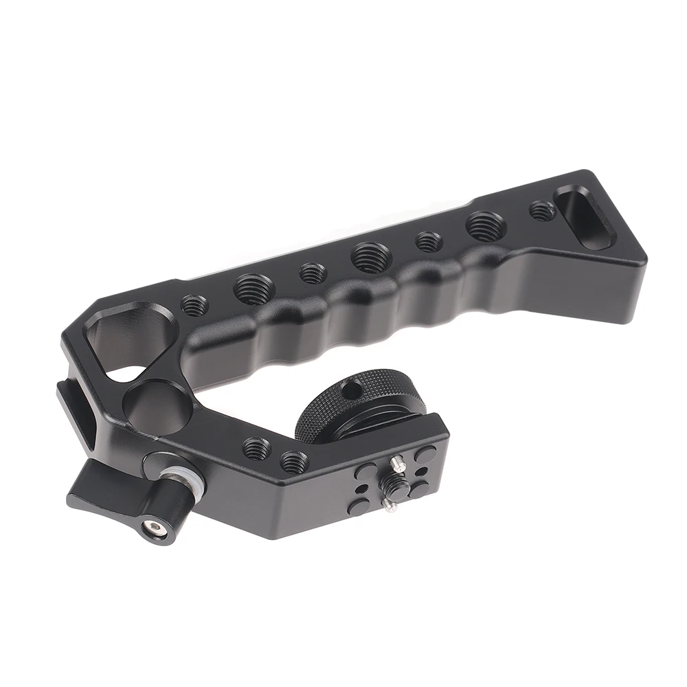 

Alai Cage Handle Camera Cage Extension Aluminum DSLR Top Handle Grip Cold Shoe Mount 1/4'' for Monitor Microphone Video Light