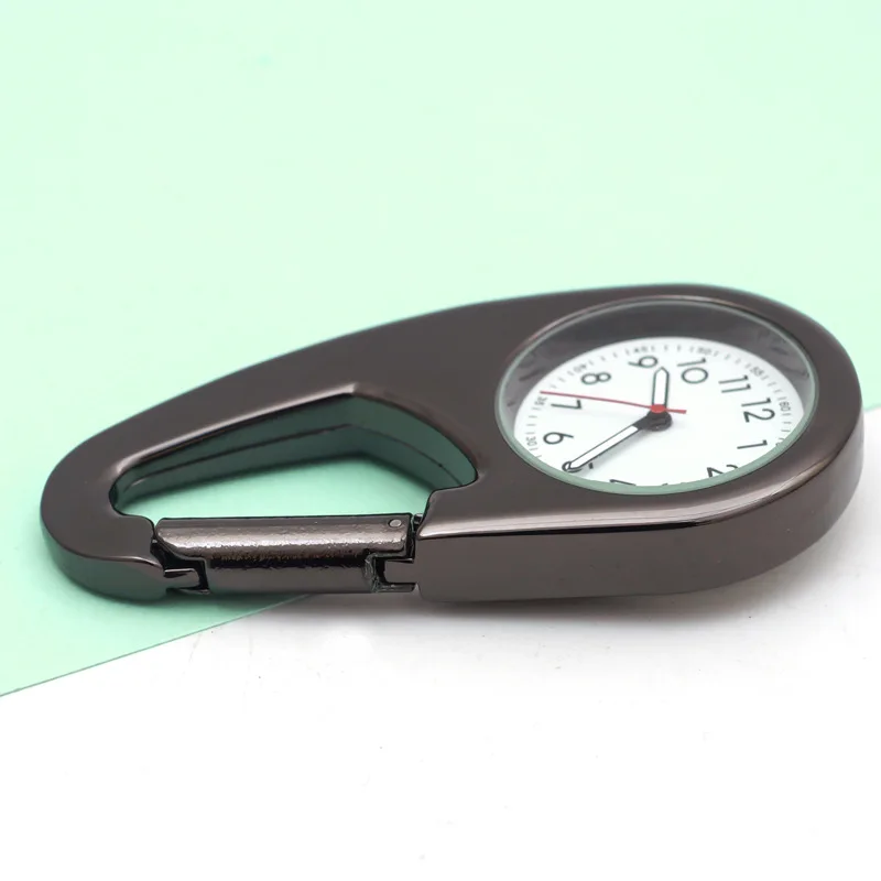 Climbing Watch Clip-On Backpack Carabiner Analog Quartz Pocket Watch Men Mountaineering Outdoor Sports Man Male Buckle Watches