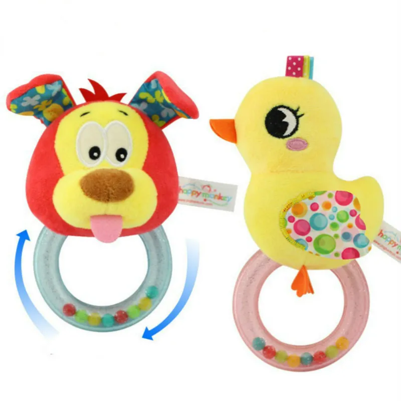 Chocalho do bebê brinquedos bonito de pelúcia dos desenhos animados brinquedos cama macio mão sinos brinquedos musicais bebê recém-nascido brinquedo educativo novos estilos
