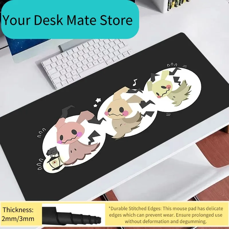 

Коврик для мыши XXL, большой коврик для мыши P-pokemon Mimikyu, новые коврики для мыши для ПК, офисный коврик для ноутбука, мягкий противоскользящий настольный коврик для мыши