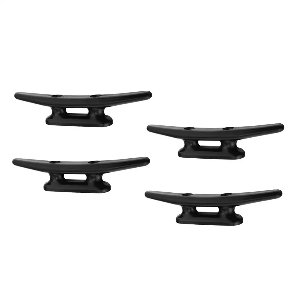 

4 Pieces 4" (980mm) Durable Dinghy Boat Mooring Deck Cleat Fastener Flat Top