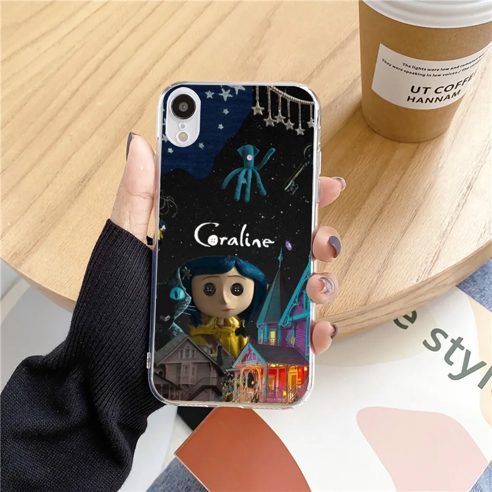 C-coraline & t-the S-Secret Phone Case For Iphone 15 11 13 14 Pro Max 7 8 Plus X Xr Xs Max Se2020 12mini Transparent Cover