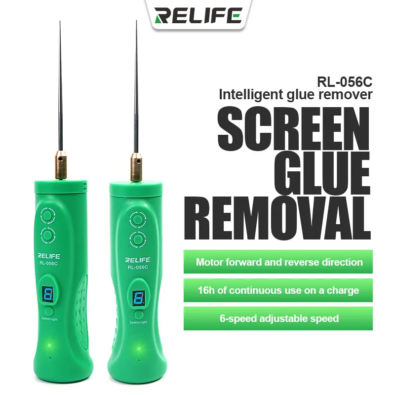 RELIFE RL-056C RL-056D Intelligent Glue Remover with 6-Speed Mobile Phone LCD Screen OCA Degumming Cutting Machine