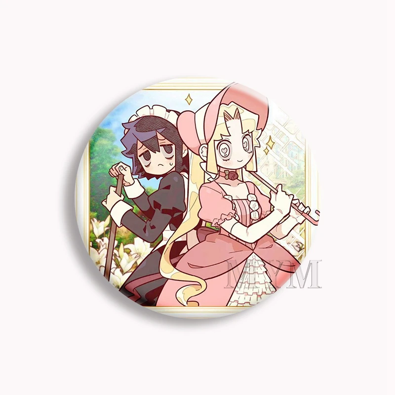 Manhwa I Love Amy Soft Button Pin AMY x BIBI Anime Fanart Brooch Lesbian Manga Badge Bag Decor Accessories Fans Collect Gifts