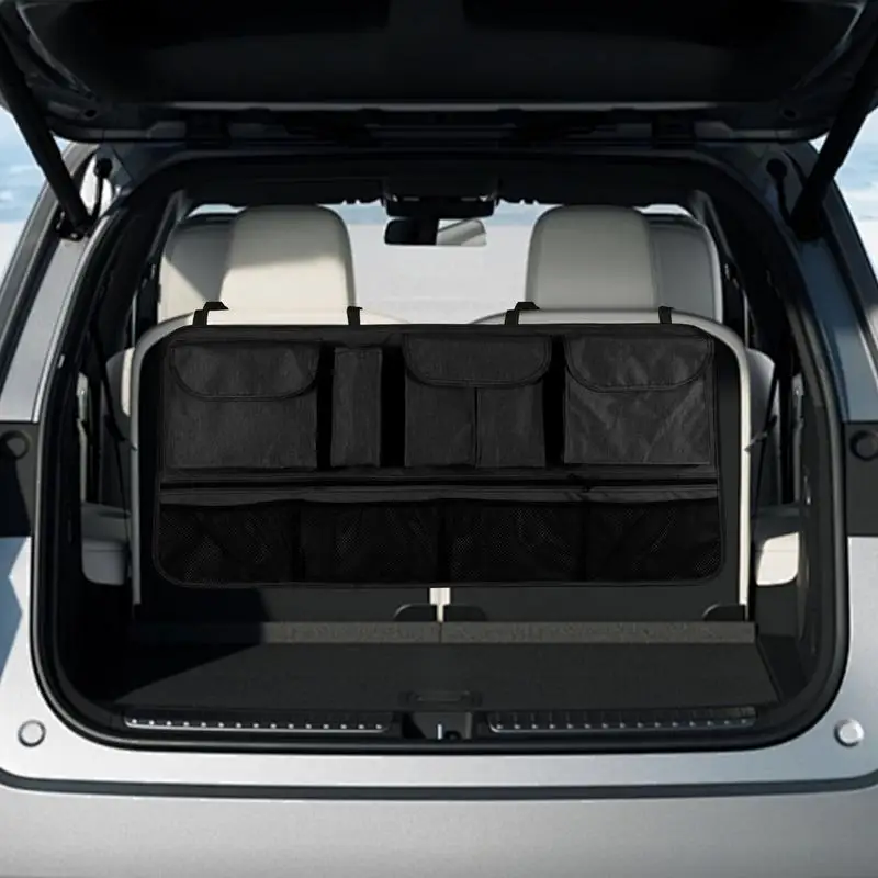 Car Trunk Organizer Auto Hangable Seat Back Storage With Multi Pockets Space Saving Organizer Auto Hangable Seat Back Storage