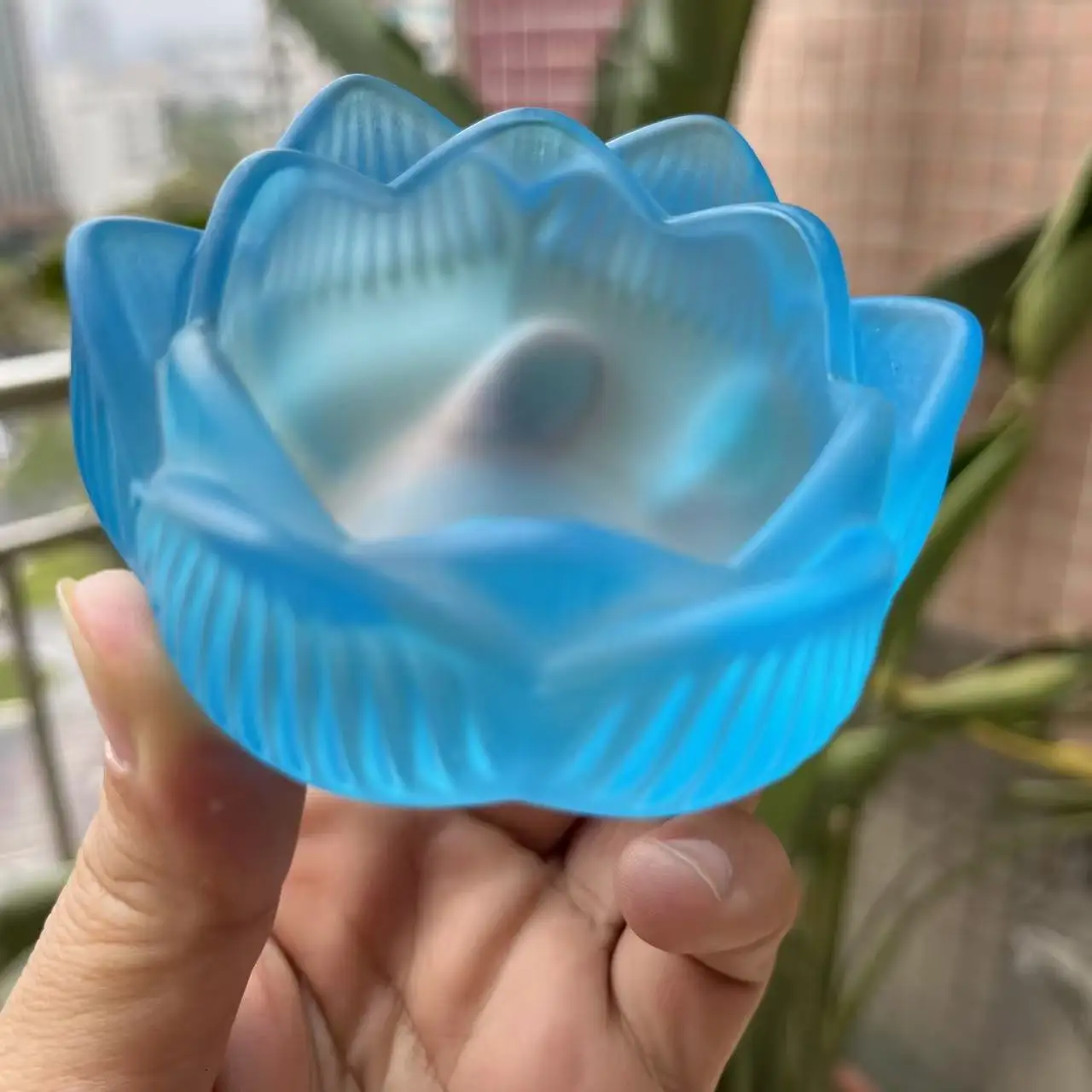 Glass Lotus Candle …
