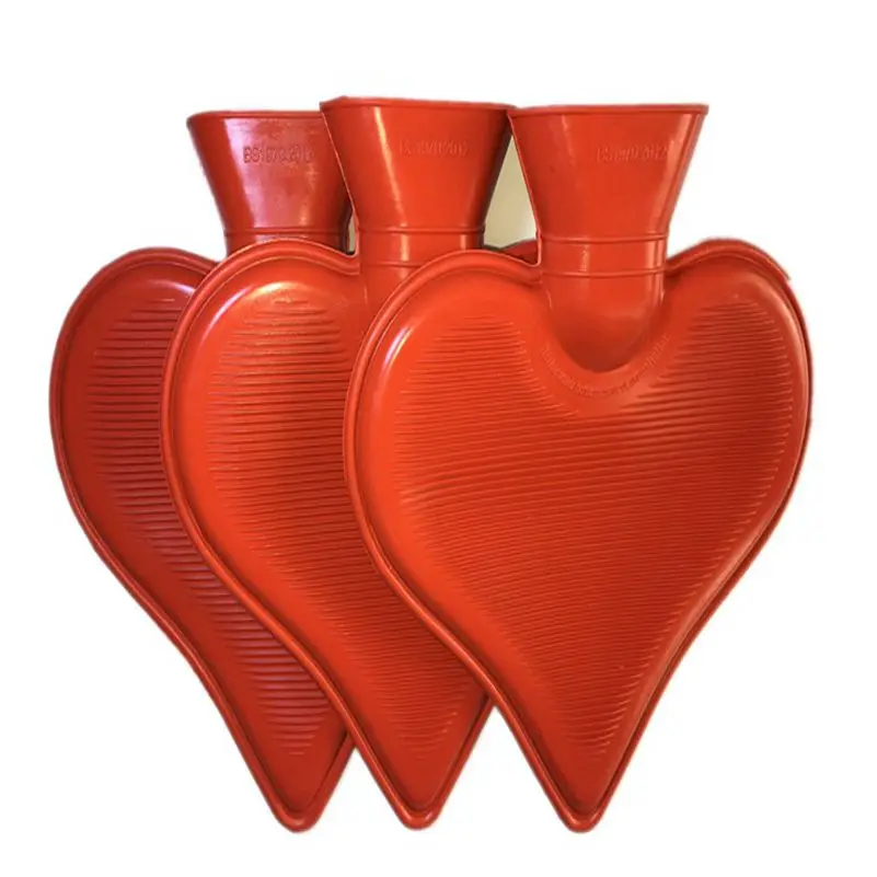 Love heart shaped hot water bag, natural rubber water injection warm water bag, thickened explosion-proof creative type