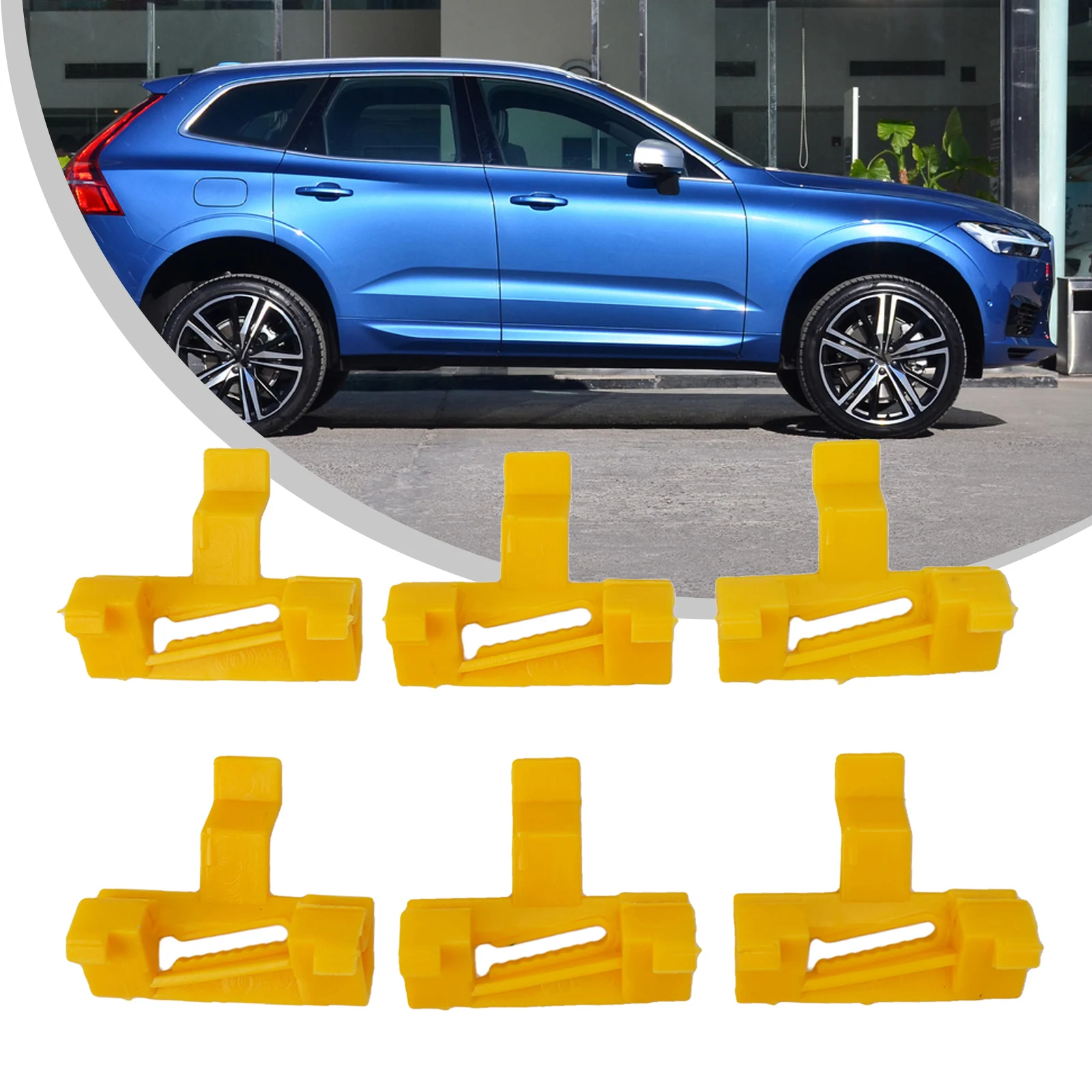 6pcs Windshield Moulding Side Trim Clip 30678009 For Volvo S60 XC70 V70 2000-09 Automobiles Interior Accessories