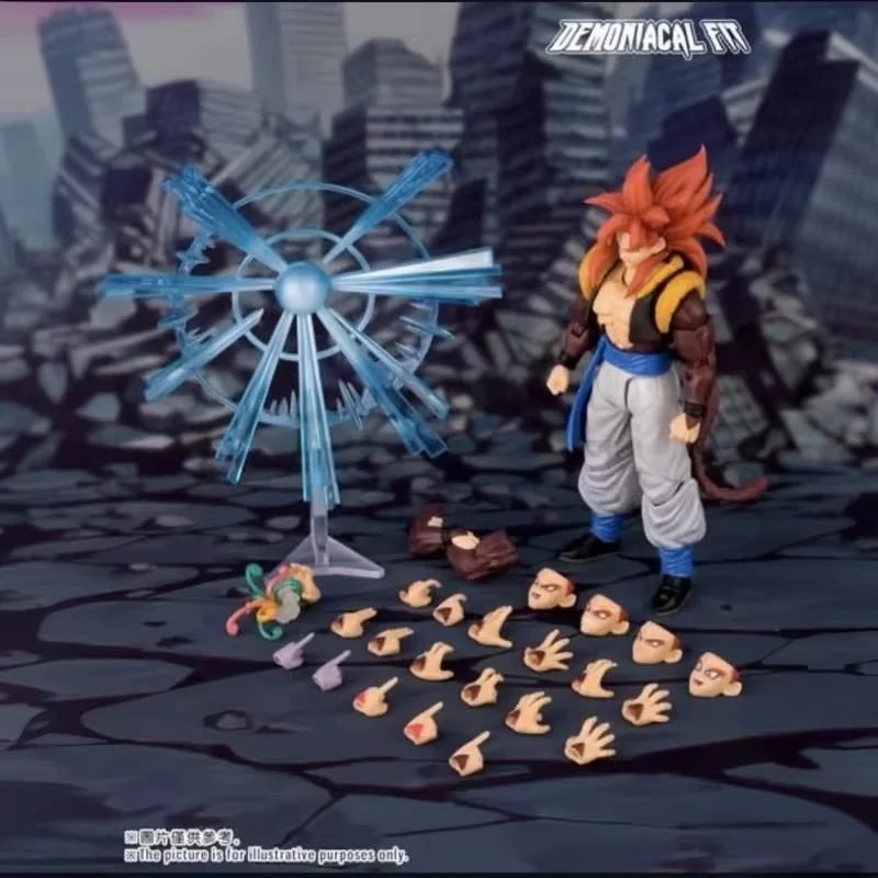 Demoniacal Fit Action Figure SSJ4 Gogeta Dragon Ball GT 3.0 Figures Super Saiyan 4 Gogeta Figurine SHF Model Gitf Toy