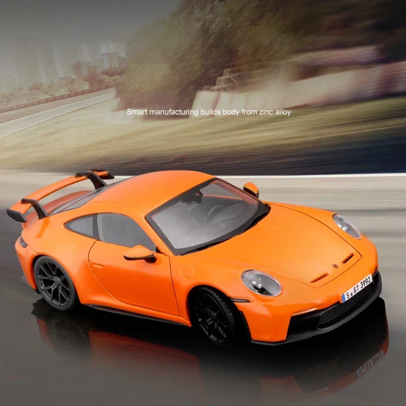 

1:24 Porsche 911 GT3 модель спортивного автомобиля из сплава, литой под давлением металлический игрушечный автомобиль, коллекция моделирования, орнамент, подарки