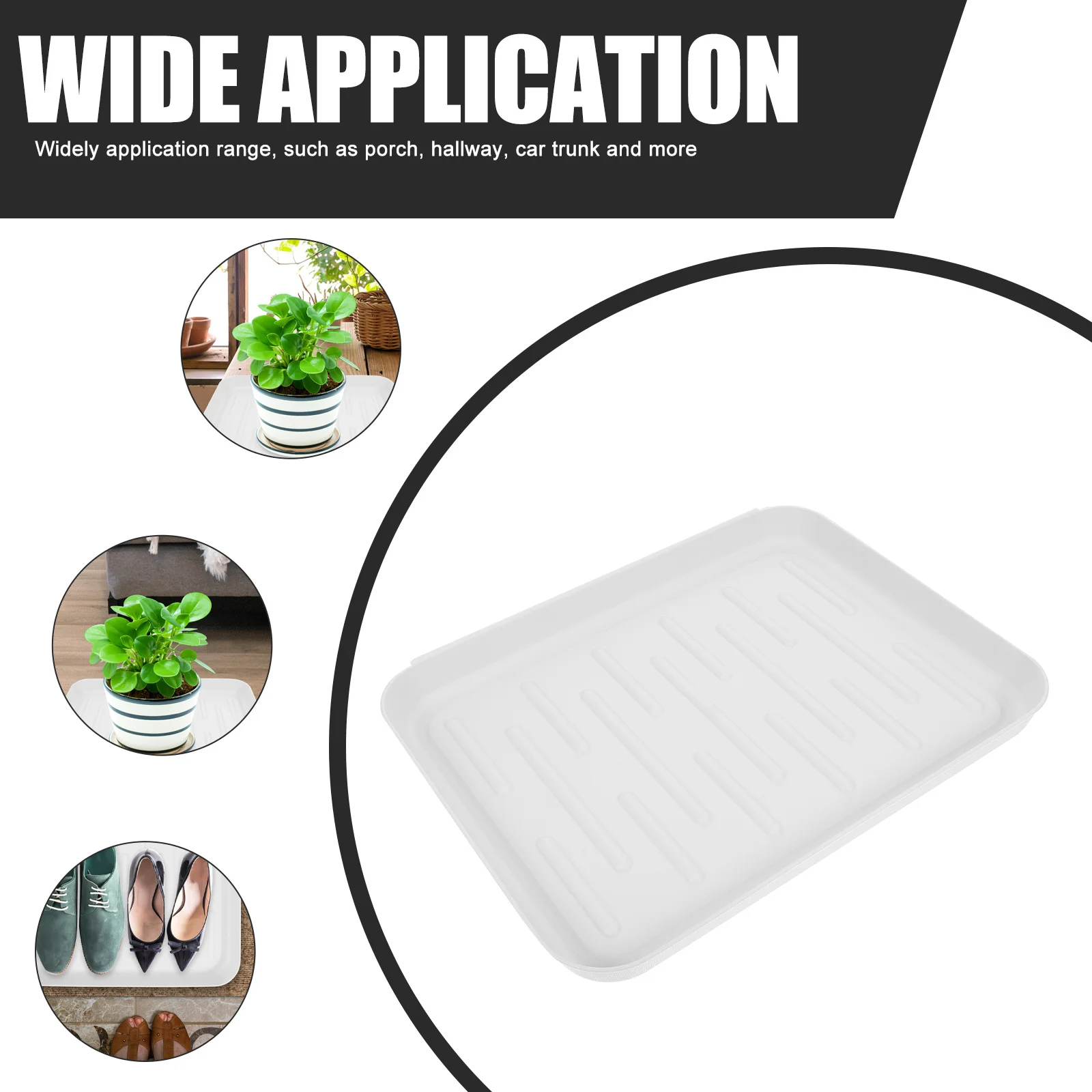 

Indoor Outdoor Shoes Tray Multipurpose PP Material Clean Tidy Entryway Hallway Floor Protection Organizer Large Shoes Tray