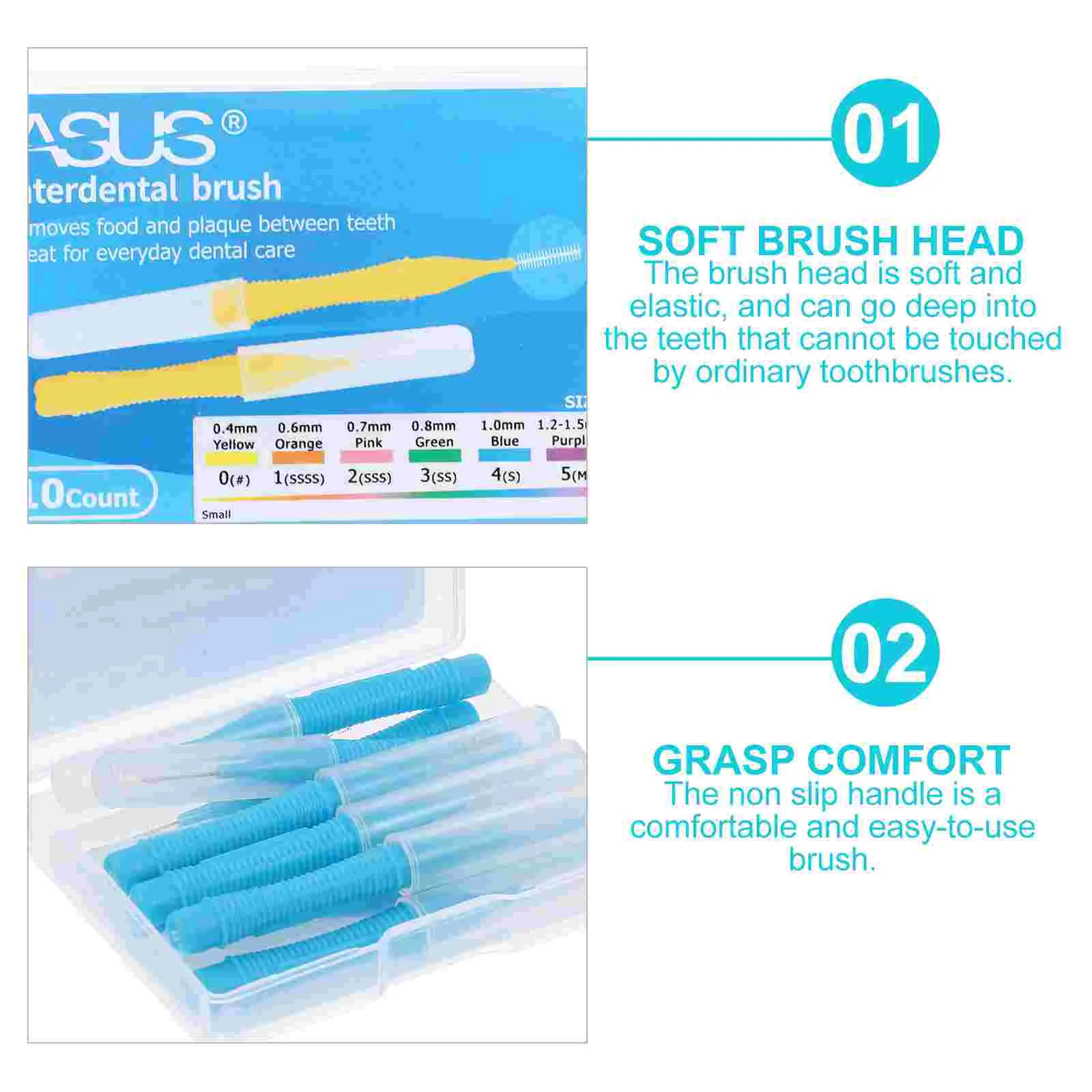 Brosse à Débris Alisens, Cure-Dents, Outil de Soins Buccaux, Nettoyants Interdentaires