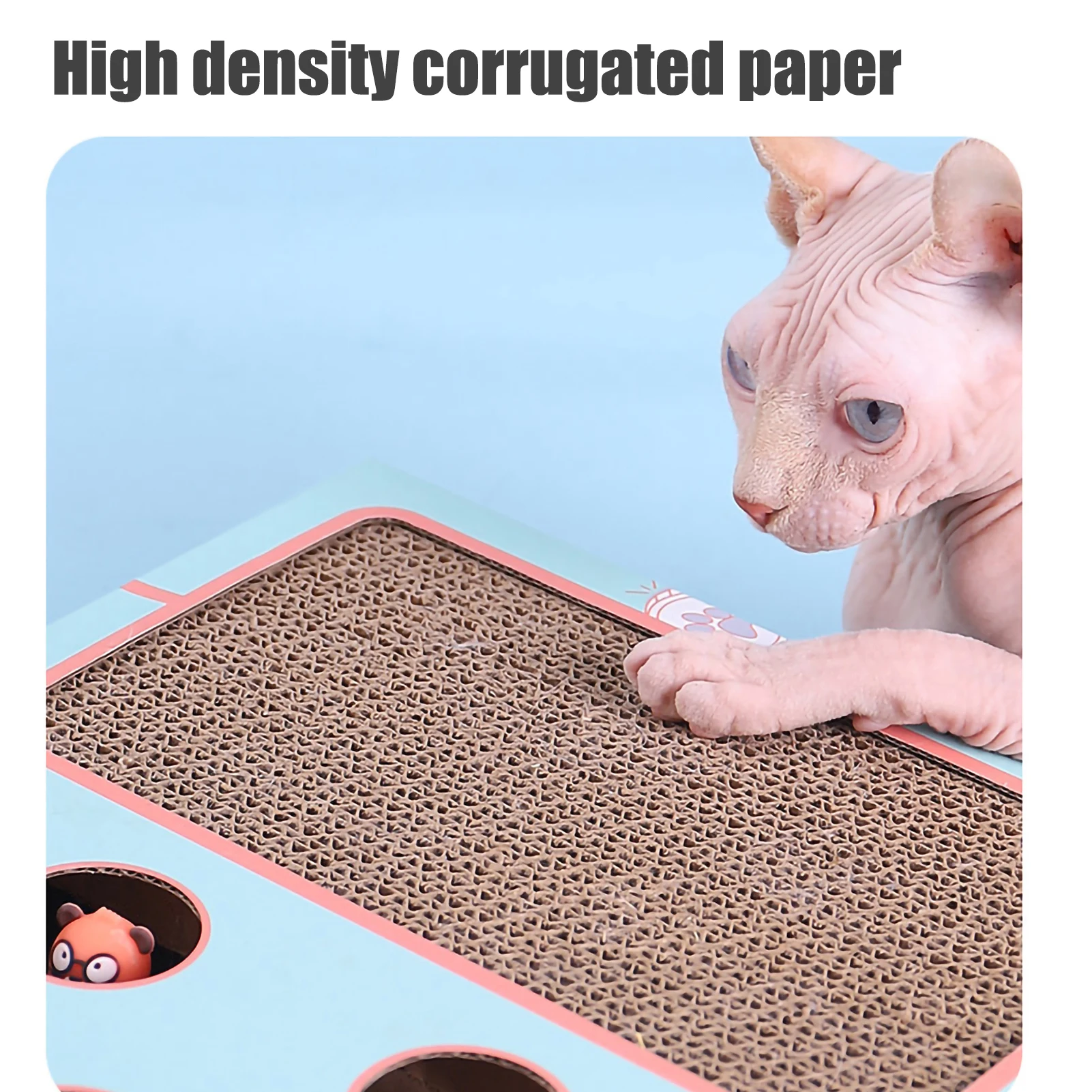 Cat Scratch Board Decompression Ground Mouse Cat Toy Scratch Board Nest Grinding Claw Artifact Corrugated Paper Cat Claw Board