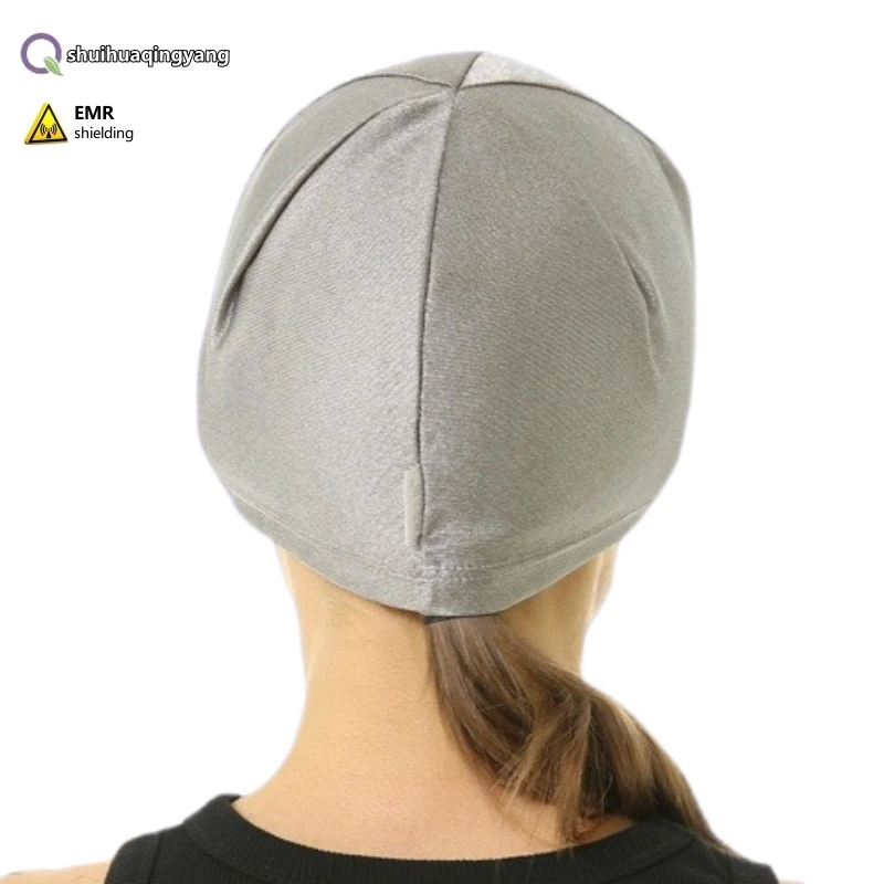 Authentic electromagnetic radiation protective silver fiber lining cap Household Appliances EMF shielding unisex sleep cap