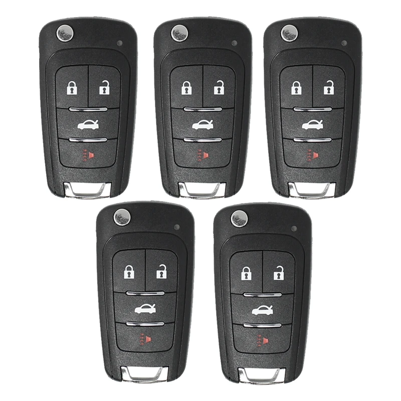 Xhorse XNBU01EN Universal Wireless Remote Key Fob Flip 4 Button For Buick Type For VVDI Key Tool 5Pcs/Lot