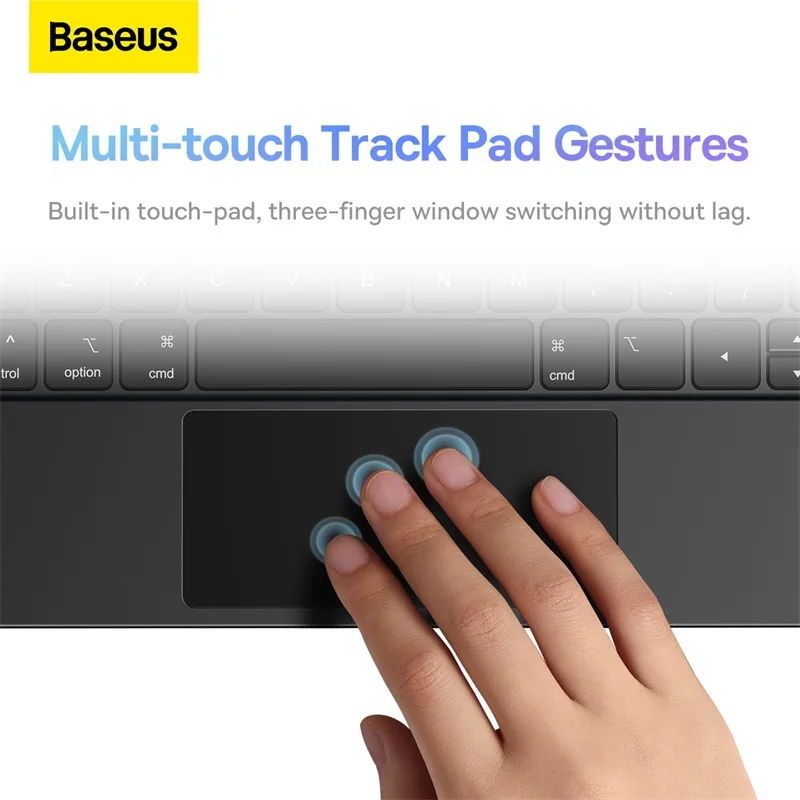 Vai! Custodia con tastiera wireless Bluetooth per tastiera magnetica iPad Pro per iPad Air 5 4 Custodia per tablet Tastiera pieghevole con trackpad