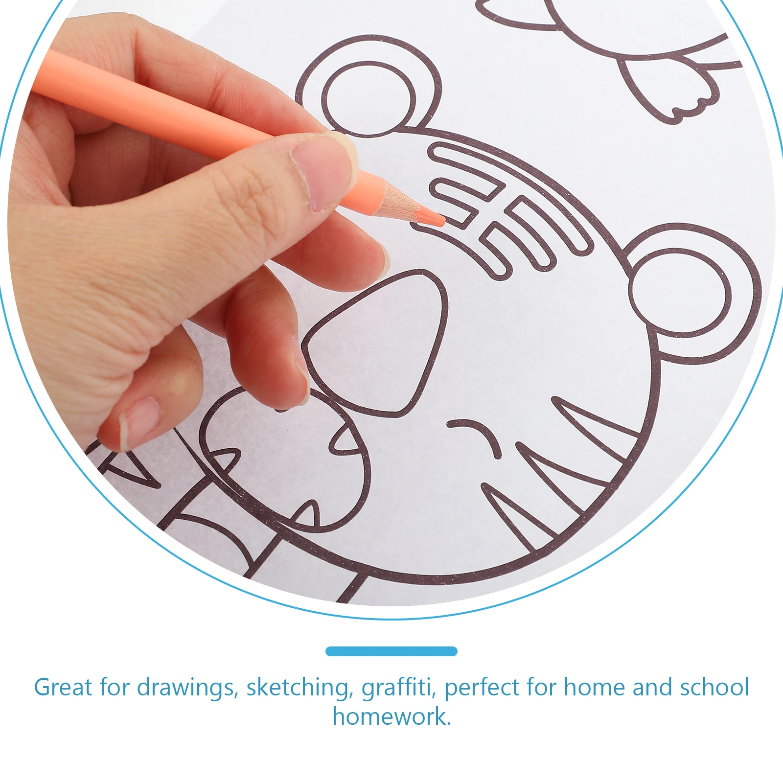 

Coloring Poster Kids Paper for Drawings Sketching Graffiti Home School Homework Fun Long Use Art Supplies