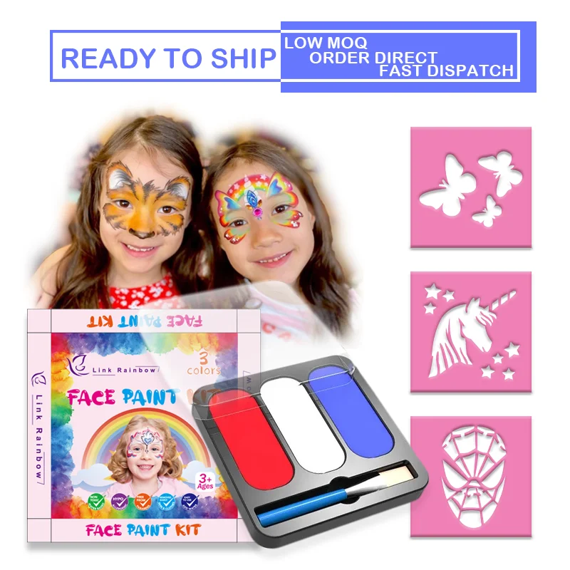 Body Paint Item Tricolor Basic Combination Safe Facepaint Painting Washable Face Paint Tool High Quality Professional Cosmetics