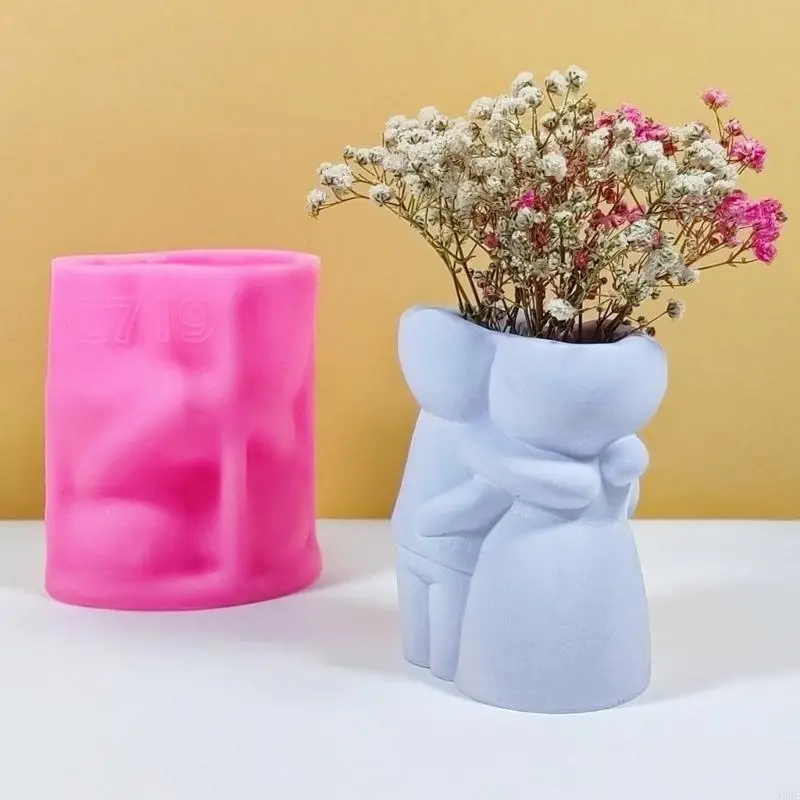 

Пара кукол ваза смола силиконовая форма для цветочных горшков ручной работы