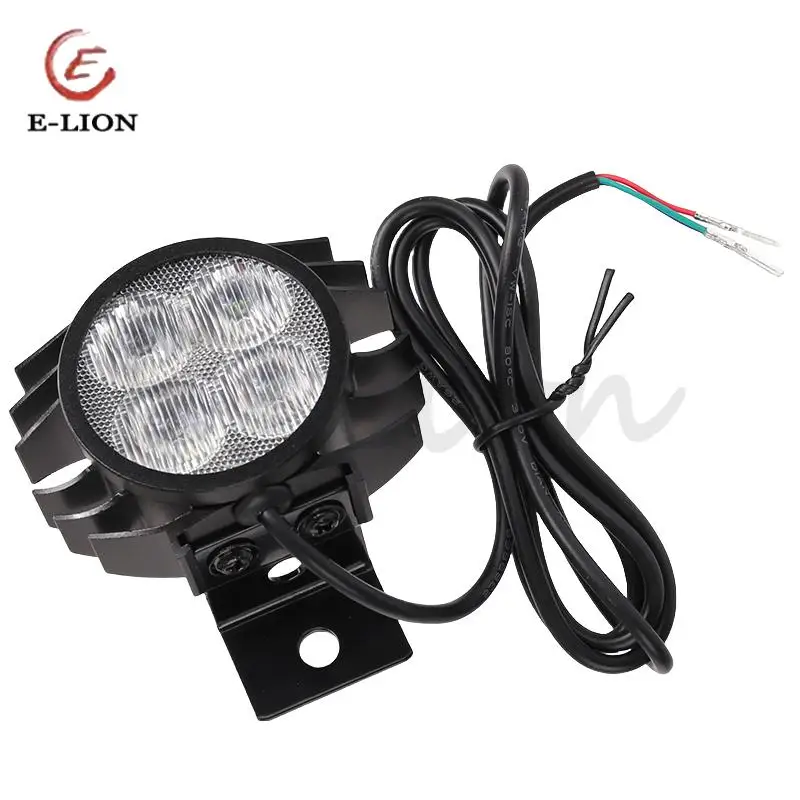 مصابيح أمامية عالية الأداء 12-80 فولت، مصابيح أمامية LED للسكوتر الكهربائي، ركوب آمن في الليل، 4 خرزات خفيفة، ملحقات سكوتر
