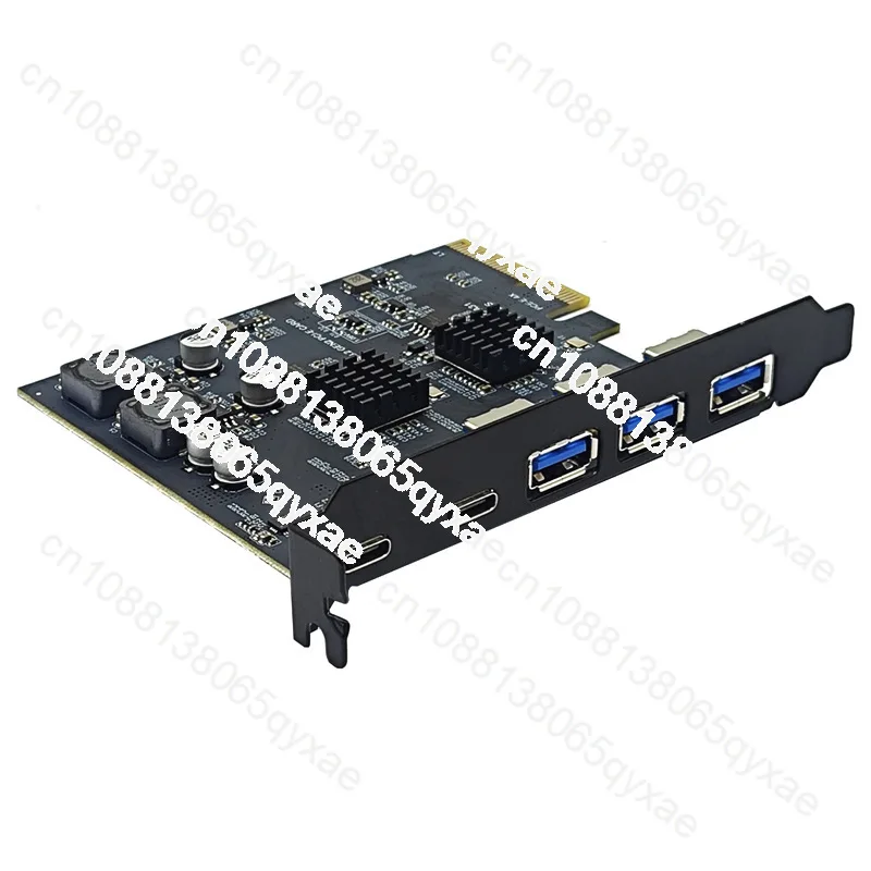 USB3.2 expansion card GEN2 10Gbps PCI-E 4X adapter TYPE-C Xiangshuo ASM3142 chip 5 ports