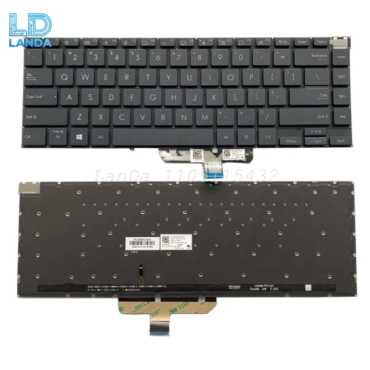 

Новая клавиатура для ASUS Zenbook 14X UX5400 UX5400E UX5400EA UX5400EG, черная задняя панель США