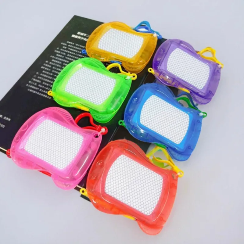 1-10 قطعة لوحة رسم مغناطيسية صغيرة المفاتيح خربش الوسادة مع قلم لعبة محمولة قابلة للمسح لوح كتابة هدية تعليمية للأطفال