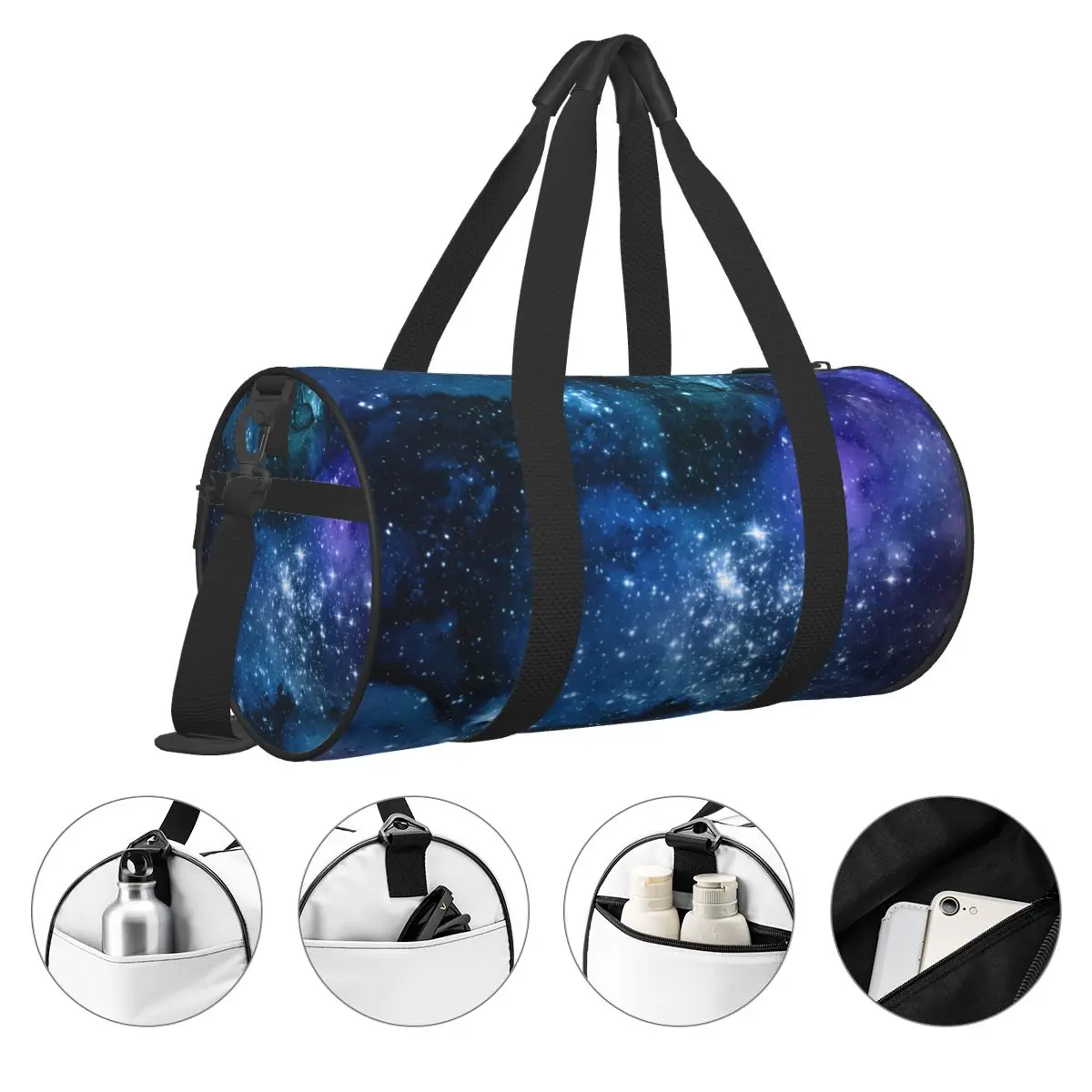 Sporttasche Sternen raum druck Sporttasche Fitness zubehör Galaxie Liebhaber Männer tragbare Design Handtasche lustige schwimmende Fitness-Tasche