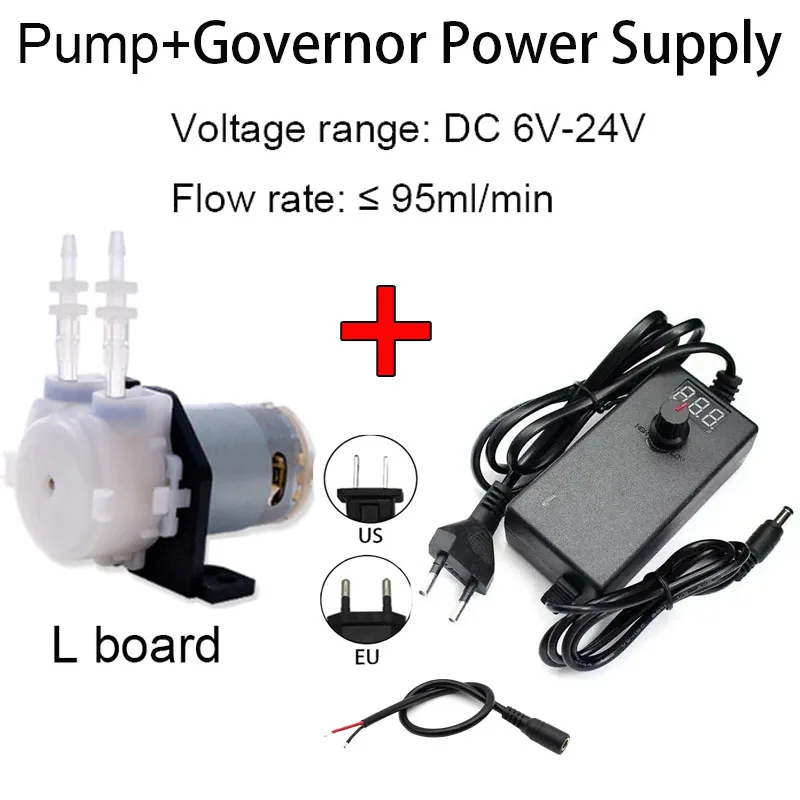 Small Peristaltic Pump Adjustable DC6V-12V Dosing Liquid Water  Pump Drip Irrigation Aquarium Lab Analytic Lab Ink Sampling Pump