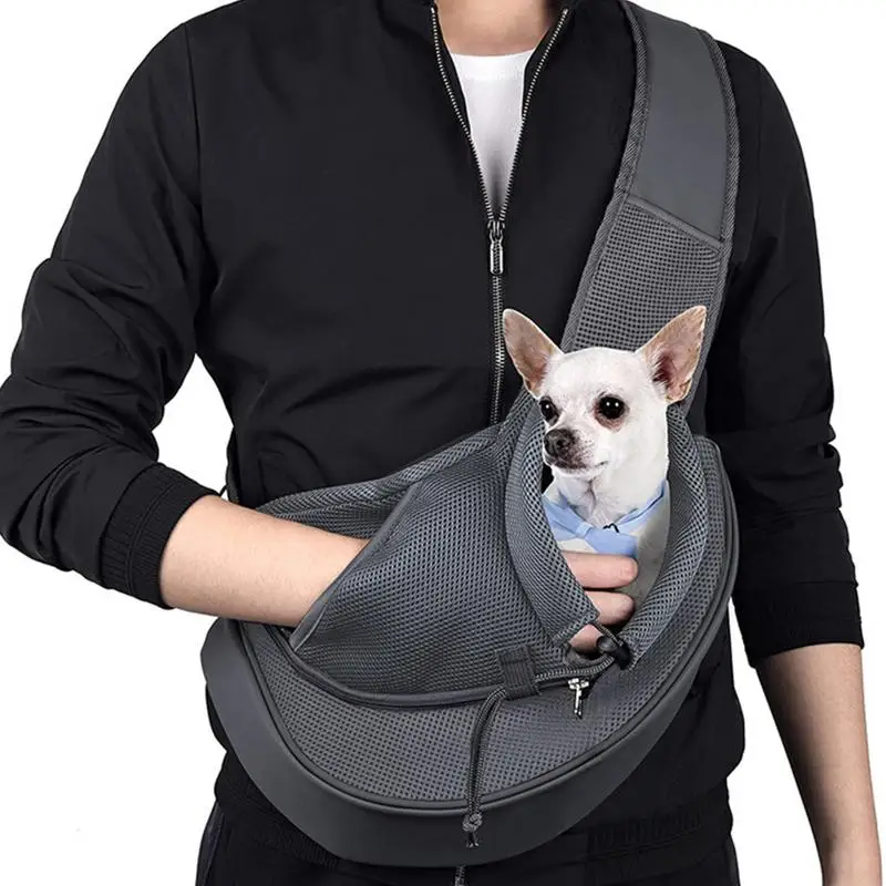 Dog Sling Carrier Pet Carrier Tote Bag Shoulder Bag Adjustable Cat Sling Carrier Washable Soft Breathable Dog Carrying Sling