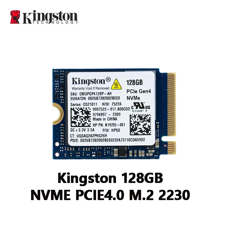 

Kingston 128GB Gaming M.2 2230 PCIe NVMe Internal Solid State Drive (SSD) - Stream Deck, Laptop & Desktop Compatible