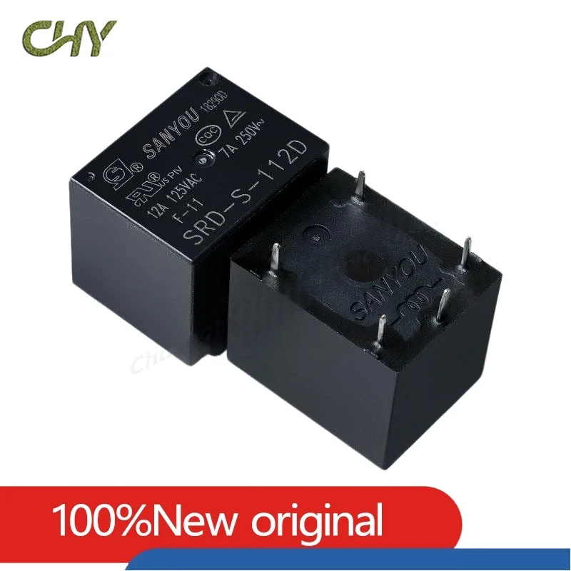 5Pcs/Lot Original New SANYOU SRD-S-105D SRD-S-112D SRD-S-124D 5PIN 10A 5VDC 12VDC 24VDC Power Relay Replaceable (JQC)HF3FF
