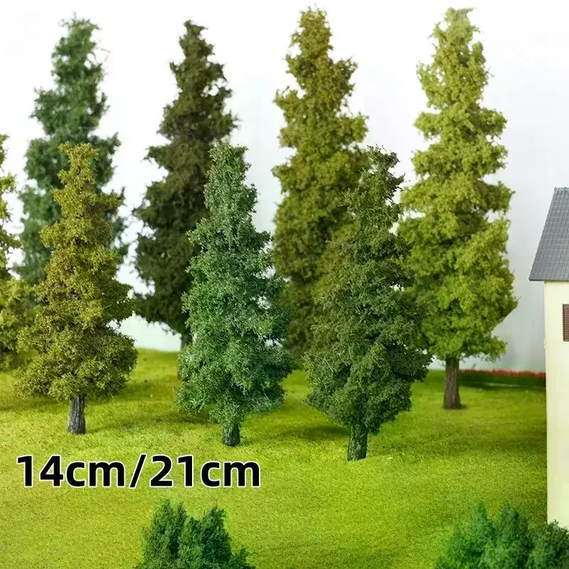1Pcs Sand Table Material Handmade Diy Landscape Decor 14/21cm Model Pine Tree Train Layout Simulation Wire Tree Model