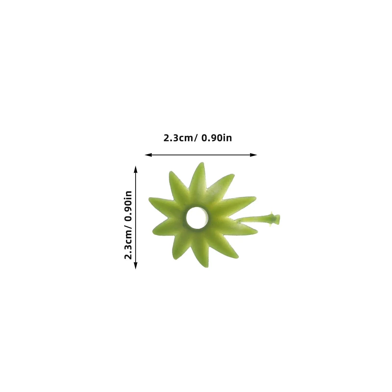 100Pcs Artificial Flower Calyx Plastic Bases 2.3cm Green Rose Calyx Caps for DIY Floral Arrangement Supplies Silk Stem - view 4