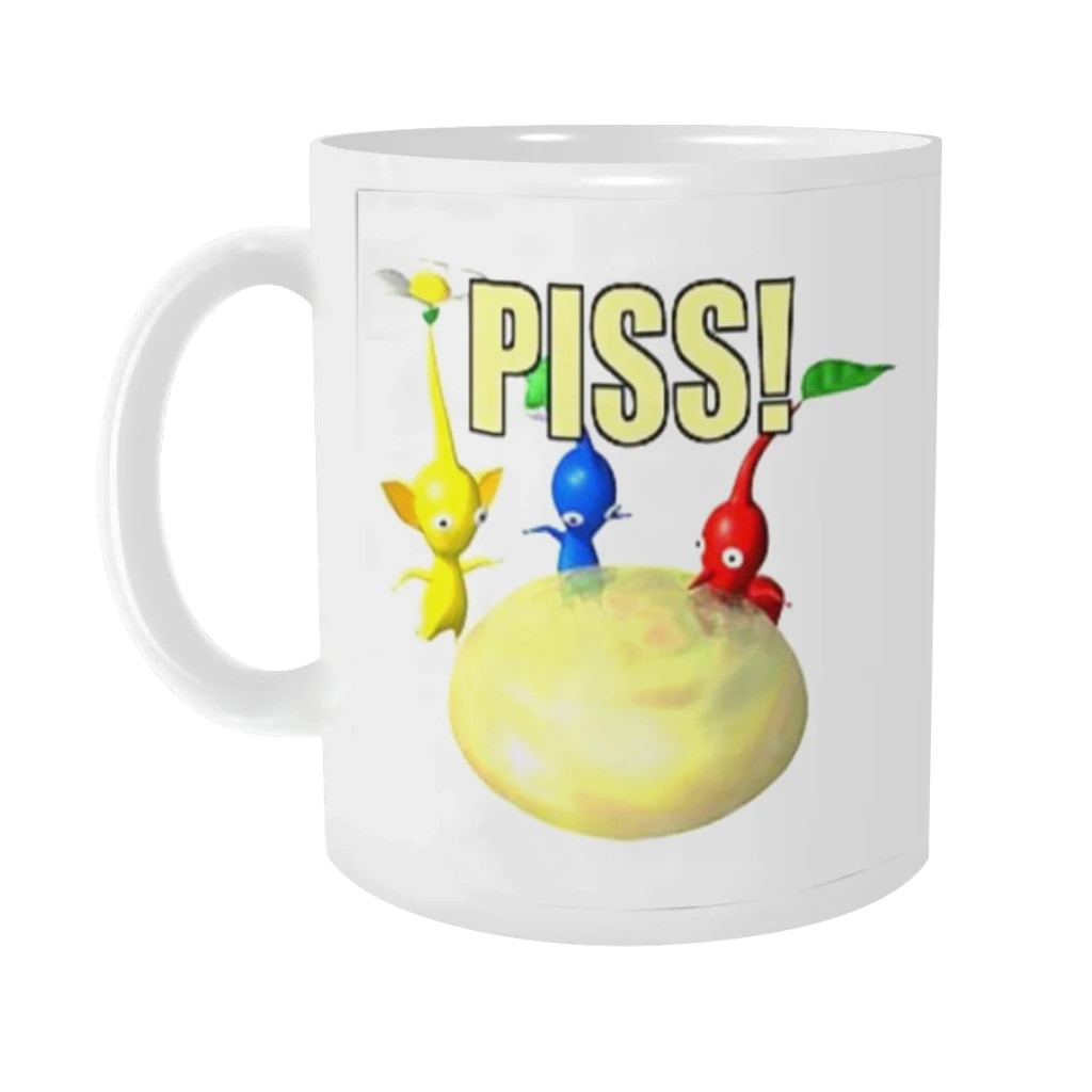 

PIKMIN PISS Ceramics Coffee Mug Cute Gamer Birthday Gift Back To School Mug