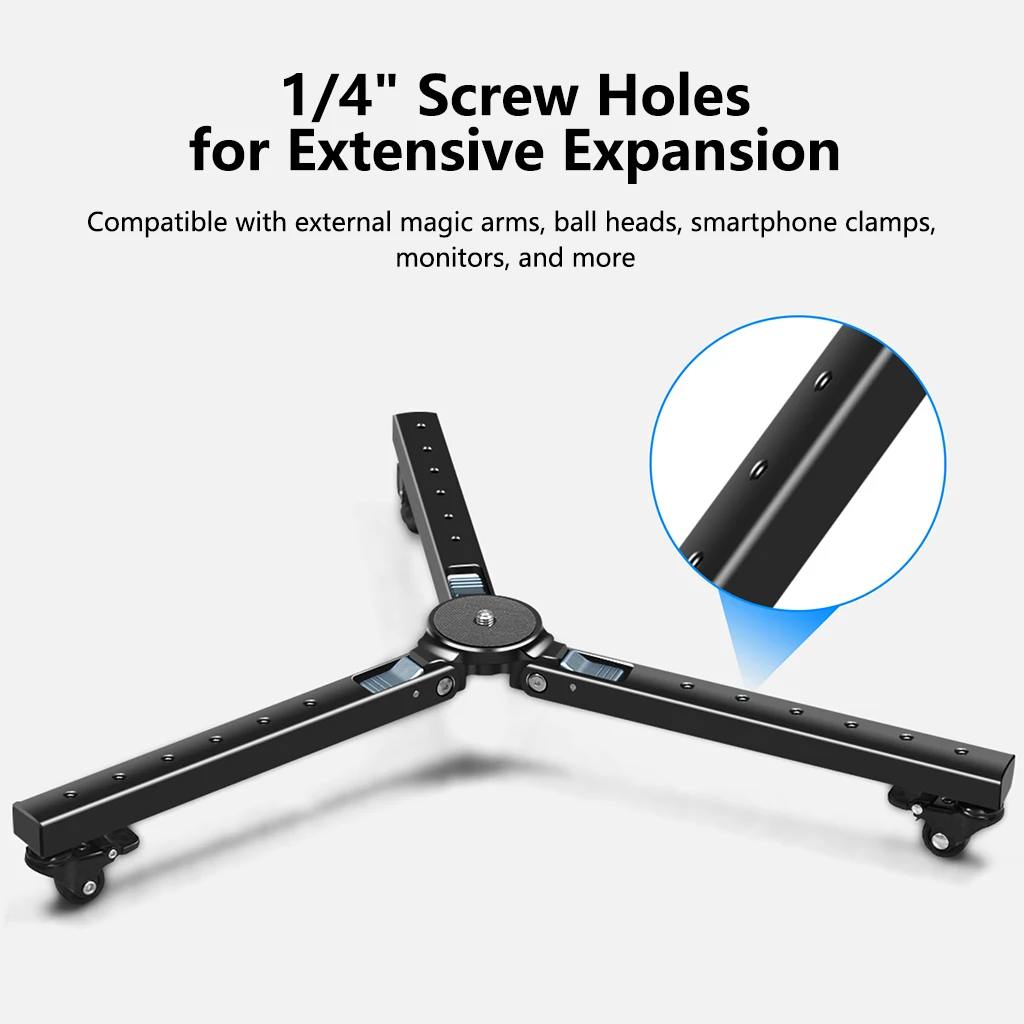 Heavy Duty Kamera Stativ Dolly Räder für Canon Nikon DSLR Kamera Video Stand Aluminium Legierung Stativ Zubehör – Detail 2