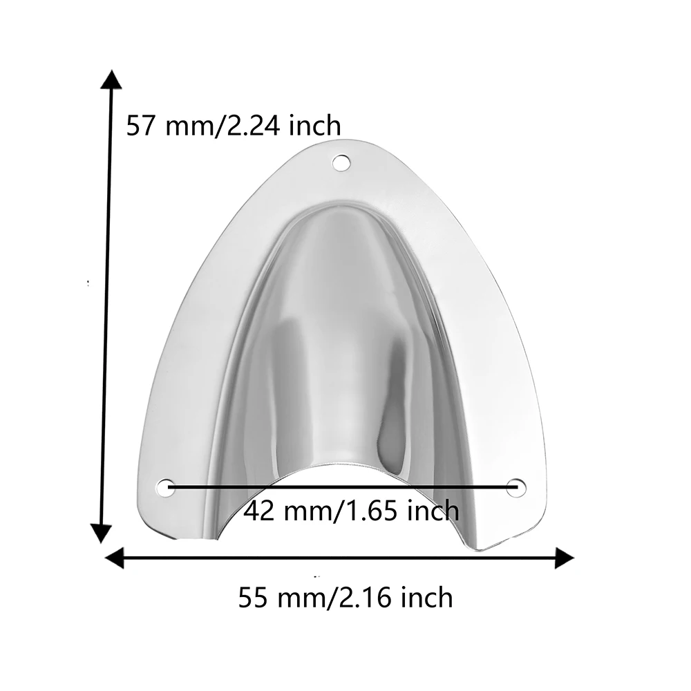 Marine Grade Clam Shell Vent 316 Stainless Steel 4 Pcs ,Size 3.24X2.16 Inch (57X55 MM ), with 12 Pcs Screws